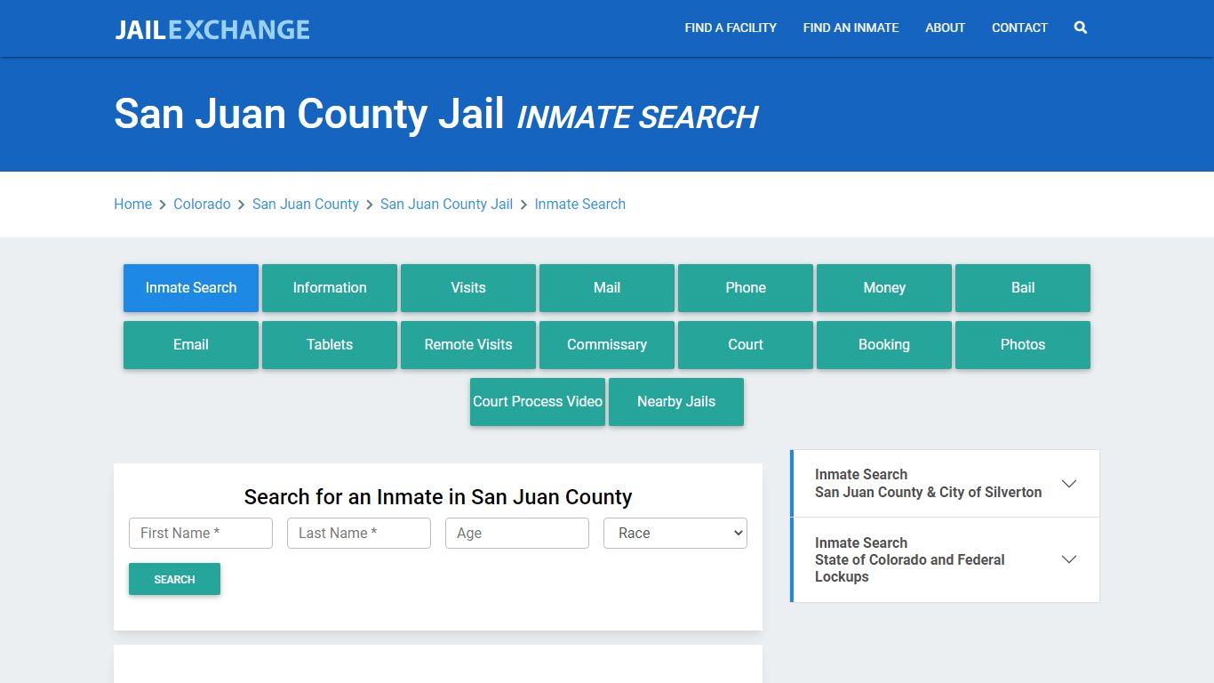 San Juan County Jail, CO Inmate Search: Roster & Mugshots