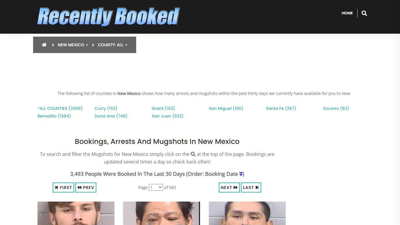 Bookings, Arrests and Mugshots in San Juan County, New Mexico